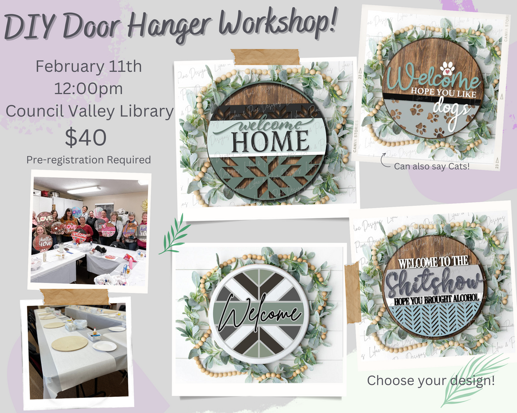 February 11th, 2023 Door Hanger Workshop - NOON