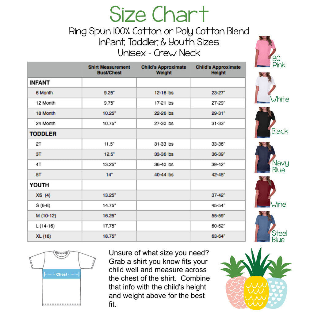 T-shirt Size chart